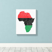 Pan African Flag Black History Montag Art Design Leinwanddruck (Insitu (Holzboden))