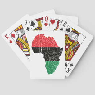 Pan African Flag Black History Montag Art Design Spielkarten
