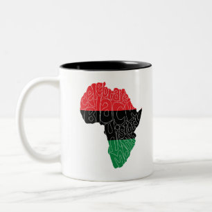 Pan African Flag Black History Montag Art Design Zweifarbige Tasse