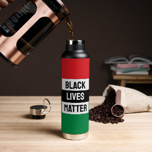 Pan African Flag, Black Lives Materie, Unia Symbol Trinkflasche
