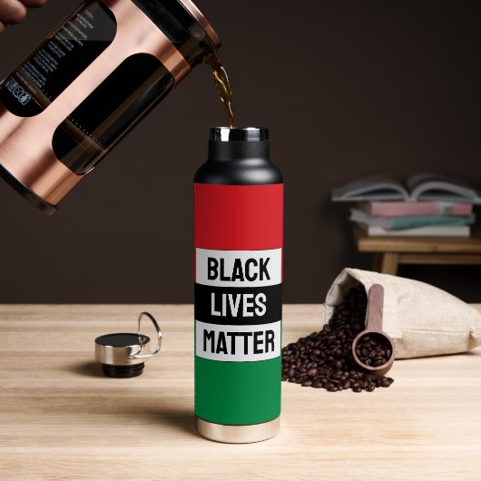 Pan African Flag, Black Lives Materie, Unia Symbol Trinkflasche (Kaffee)