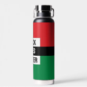 Pan African Flag, Black Lives Materie, Unia Symbol Trinkflasche (Rückseite)