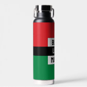 Pan African Flag, Black Lives Materie, Unia Symbol Trinkflasche (Vorne)