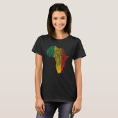Pan African Flag Fingerprint Black History Month P T-Shirt (Vorne ganz)