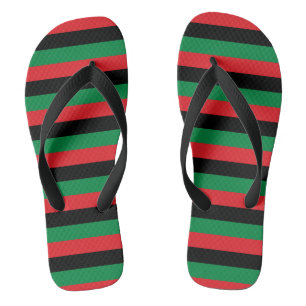 Pan African Flag Flip Flops Badesandalen