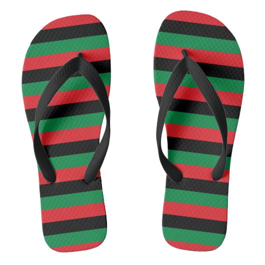 Pan African Flag Flip Flops Badesandalen (Fußbett)