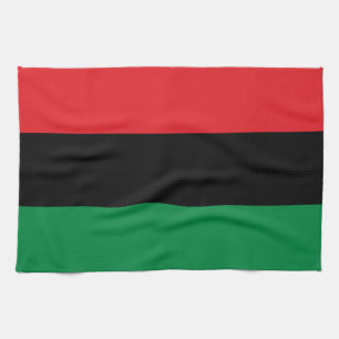 Pan African Flag & Gewerkschaft Symbol / Sportfan Geschirrtuch
