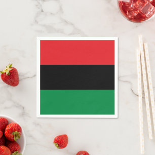 Pan African Flag & Gewerkschaft Symbol / Sportfan Serviette