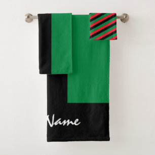 Pan African Flag & Gewerkschaft Symbol / sports fa Badhandtuch Set