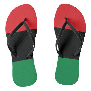 Pan African Flag, Happy Kwanzaa Badesandalen