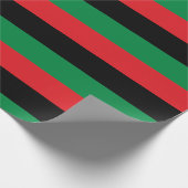 Pan African Flag, Happy Kwanzaa Geschenkpapier (Ecke)