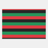 Pan African Flag, Happy Kwanzaa Geschenkpapier Set (Vorderseite 3)