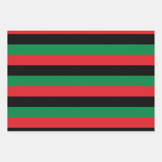 Pan African Flag, Happy Kwanzaa Geschenkpapier Set (Vorderseite 2)