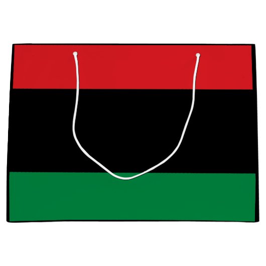 Pan African Flag, Happy Kwanzaa Große Geschenktüte (Vorderseite)