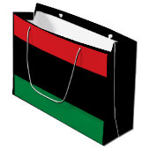 Pan African Flag, Happy Kwanzaa Große Geschenktüte (Vorderseite Schrägansicht)