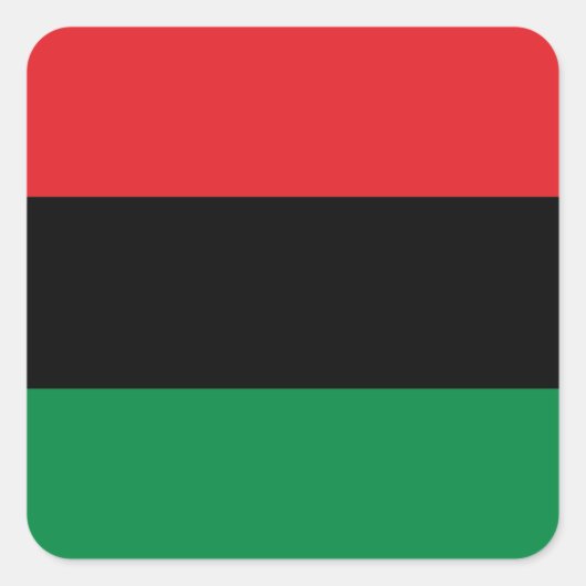 Pan African Flag, Happy Kwanzaa Quadratischer Aufkleber (Vorderseite)
