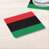 Pan African Flag, Happy Kwanzaa Rechteckiger Pappuntersetzer (angewinkelt)