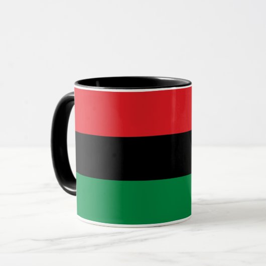 Pan African Flag, Happy Kwanzaa Tasse (Vorderseite Links)