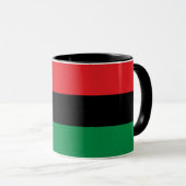 Pan African Flag, Happy Kwanzaa Tasse (VorderseiteRechts)