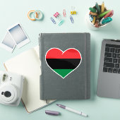 Pan African flag heart Afro American Black history Aufkleber (iPad Hülle)
