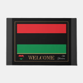Pan African Flag House matt & Unia Symbol / Willko Fußmatte (Vorderseite)
