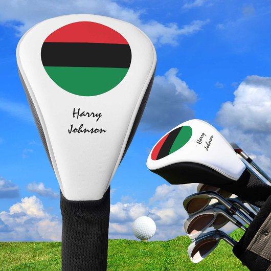 Pan African Flag Mit Monogramm Golfen & UNIA / Golf Headcover