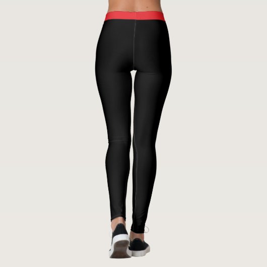 Pan African Flag Mode & Unia Symbol / Herz Leggings (Rückseite)