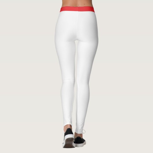 Pan African Flag Mode & Unia Symbol / weiß Leggings (Rückseite)