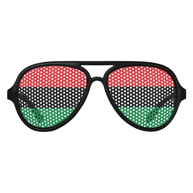 Pan African Flag Partybrille (Vorderseite)
