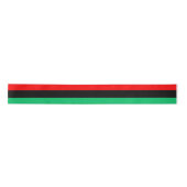 Pan African Flag Red Black Green Strips Satinband (Vorderseite)