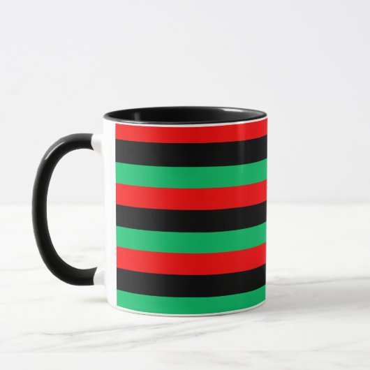 Pan African Flag Red Black Green Strips Tasse (Links)