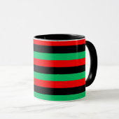 Pan African Flag Red Black Green Strips Tasse (VorderseiteRechts)