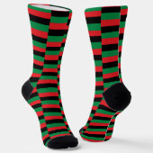 Pan African Flag Socks Socken (Gewinkelt)