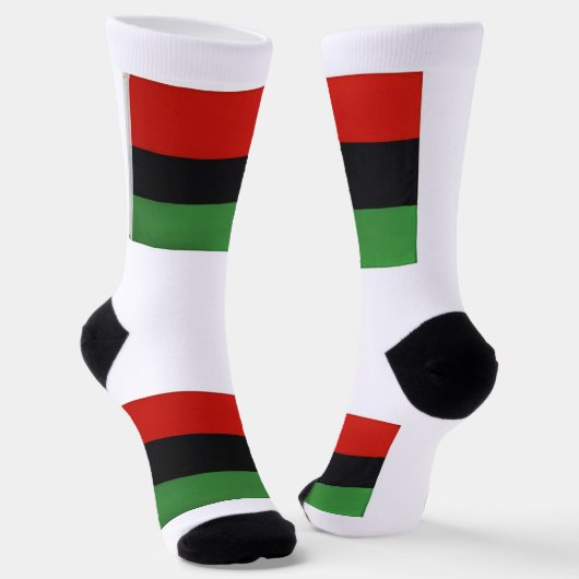 Pan African Flag Socks Socken (Gewinkelt)