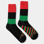 Pan African Flag Socks, Unia Flag Symbol / Kwanzaa Socken (Rechts)