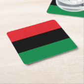 Pan African Flag & Unia Symbol / Party Rechteckiger Pappuntersetzer (angewinkelt)