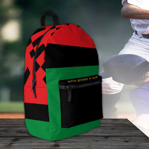 Pan African Flag & Unia Symbol, Patrioten / Mode Bedruckter Rucksack
