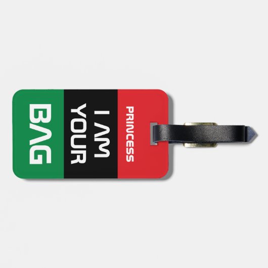 Pan African Flag & Unia Symbol /Personalisierte Ve Gepäckanhänger (Rückseite horizontal)