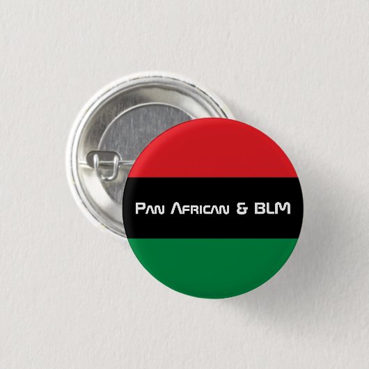 Pan African Flag & Unia Symbol / Sport Fan Button (Vorne & Hinten)