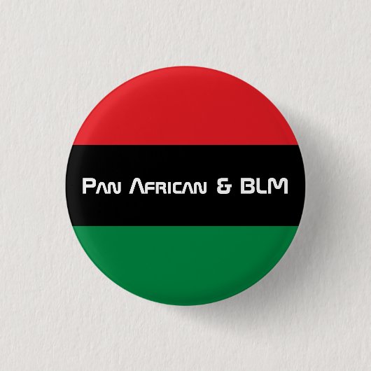Pan African Flag & Unia Symbol / Sport Fan Button (Vorderseite)