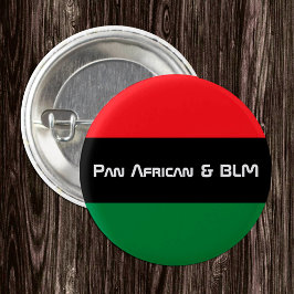 Pan African Flag & Unia Symbol / Sport Fan Button