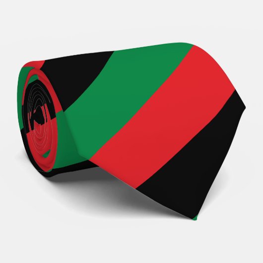 Pan African Flag & Unia Symbol / Sport Fan Krawatte (Gerollt)