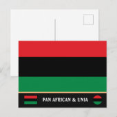 Pan African Flag & UNIA Symbol / Sport Fan Postkarte (Vorne/Hinten)