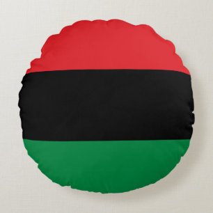 Pan African Flag & Unia Symbol / Sport Fan Rundes Kissen