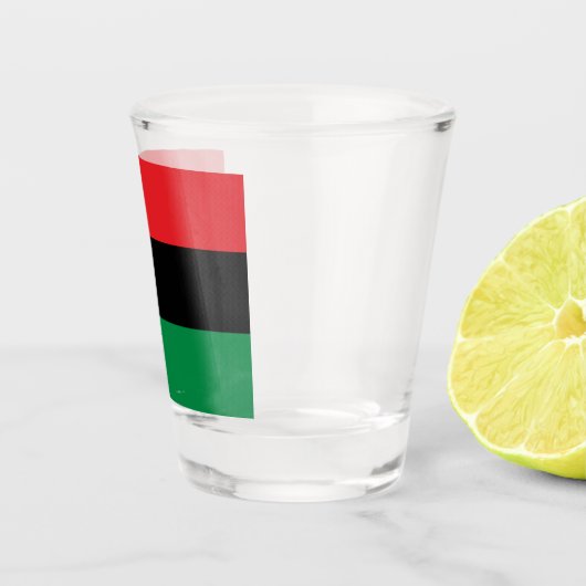 Pan African Flag & Unia Symbol / Sport Fan Schnapsglas (Rechts)