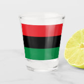 Pan African Flag & Unia Symbol / Sport Fan Schnapsglas (Vorderseite)