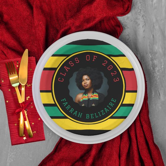 Pan African Foto Abschluss Pappteller