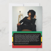 Pan African Foto Graduation Party Einladung (Rückseite)