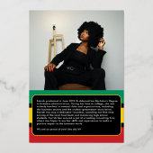 Pan African Graduation Party Folieneinladung (Rückseite)