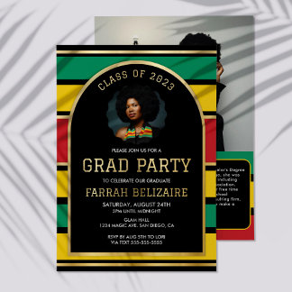 Pan African Graduation Party Folieneinladung